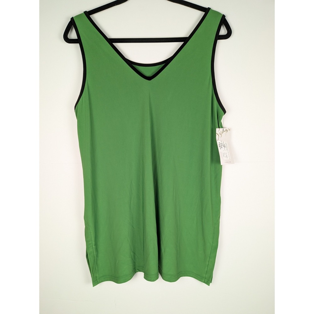 NWT Sympli Reversible Go To Tank Green Women's Size 14 Side Slit